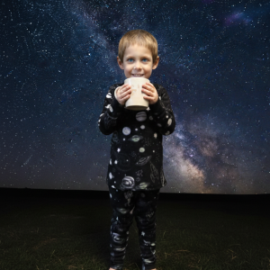 Boys Space Fleece Pajama Set Long Sleeves (4 year old)