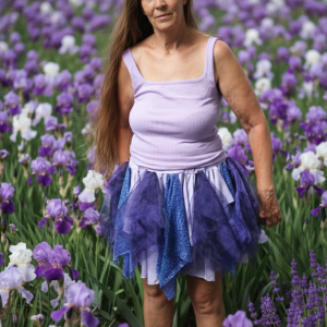 Purple Ladies Layered Fairy Skirt (M-L)