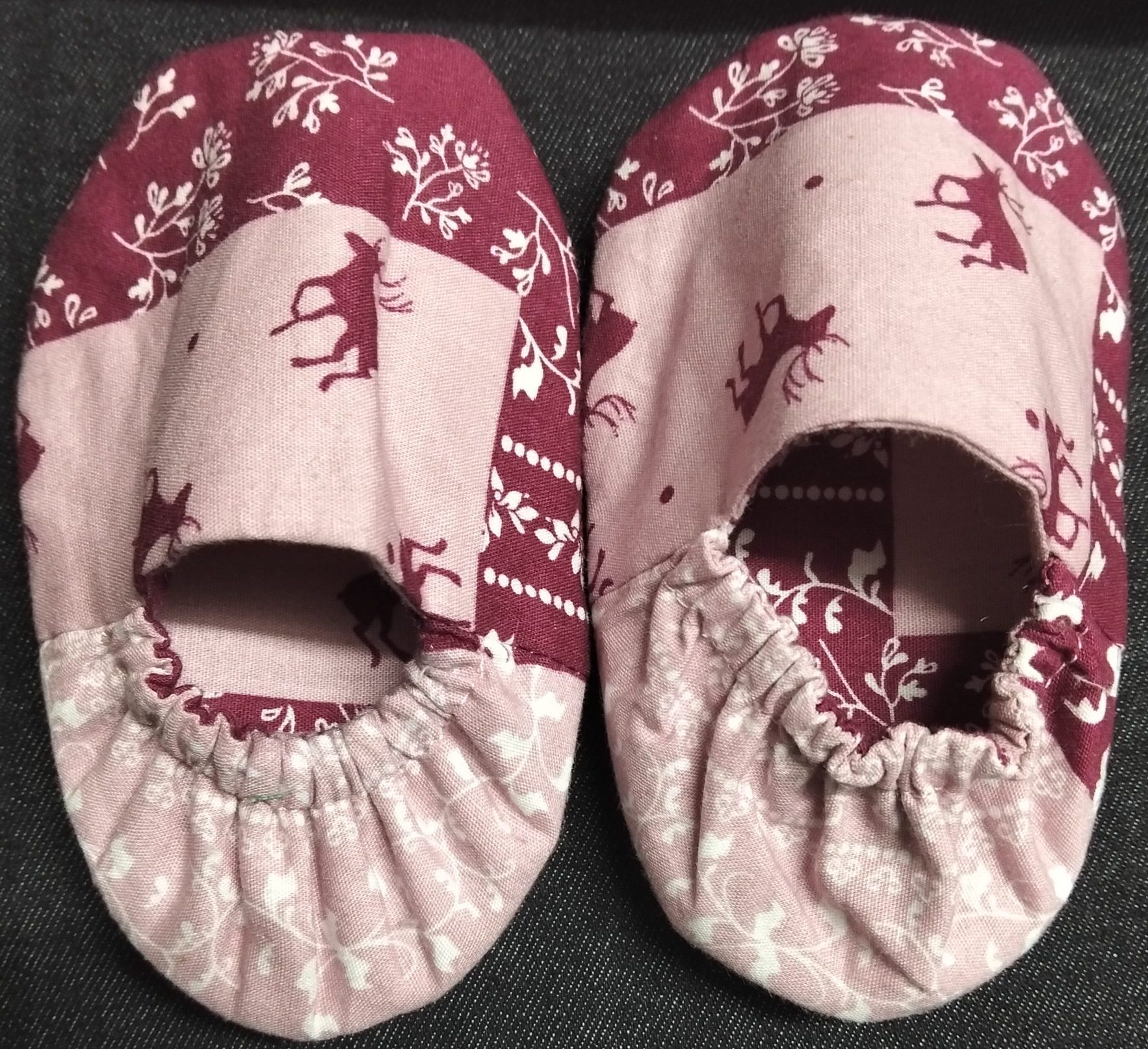 Baby Shoes Non-Slip (Purple Reindeer) 9-12 mo