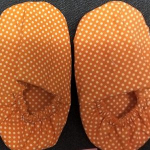 Baby Shoes Non-Slip (Orange Polka Dot) 6-9 mo
