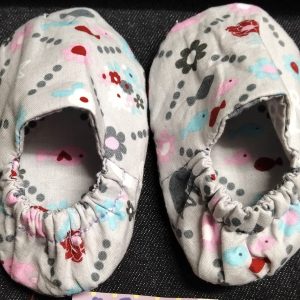 Baby Shoes (Grey and Fishy) 0-3 mo