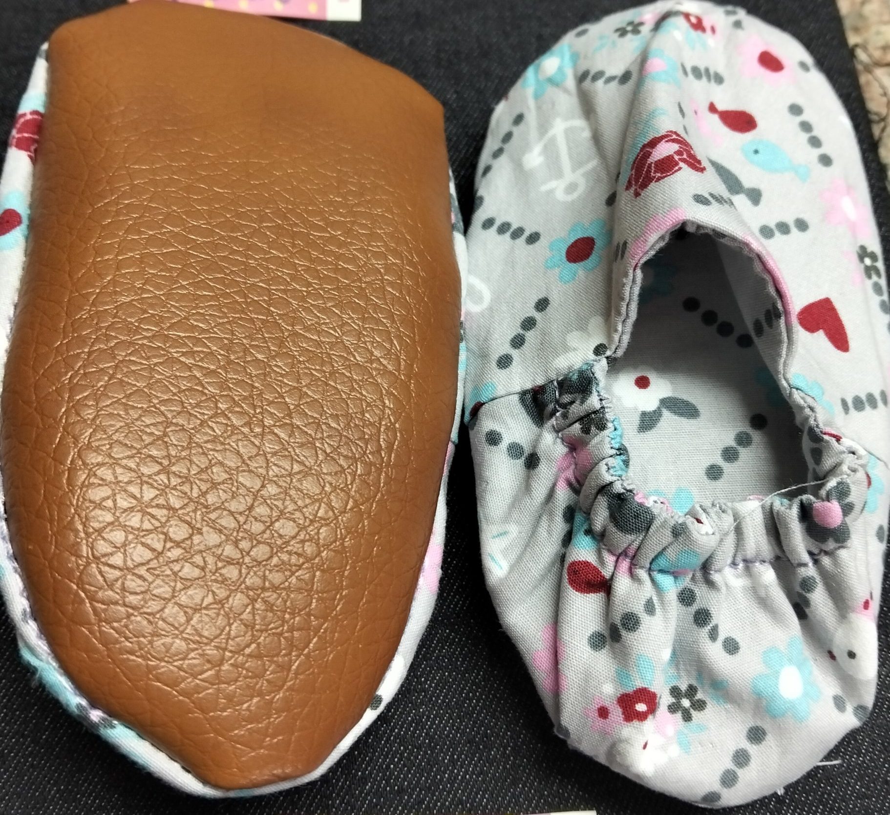 Baby Shoes Non-Slip (Grey and Fishy) 12-15 mo - Image 2