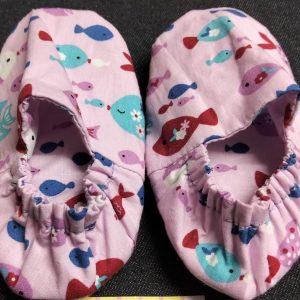 Baby Shoes Non-Slip (Pink and Fishy) 6-9 mo