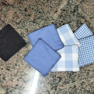 Cup Coasters 7-piece set Blue Mix